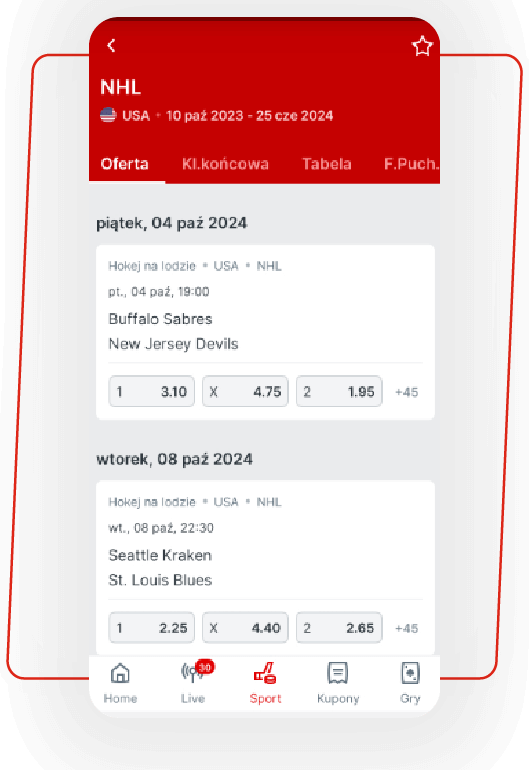 hokej kursy superbet