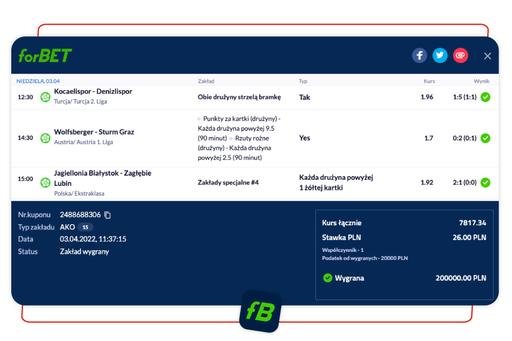 forbet bukmacher najwyższe wygrane