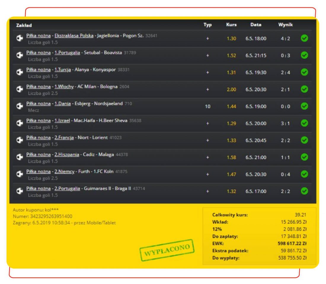 fortuna największe wygrane