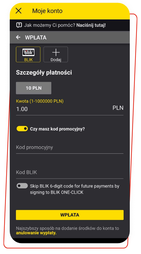 fortuna kod promocyjny dla obecnych graczy
