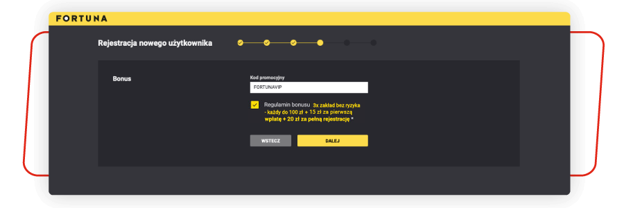 fortuna rejestracja z kodem gdzie wpisać kod promocyjny fortuna
