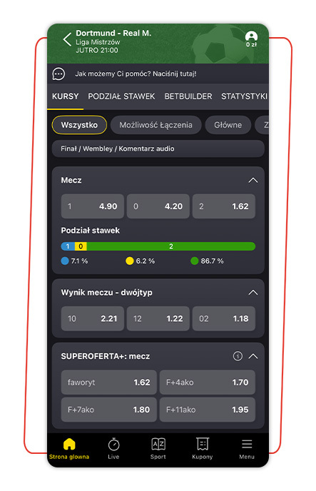 Oferta na piłkę nożną w Fortunie