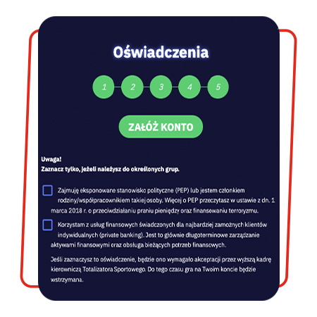 total casino rejestracja krok 5
