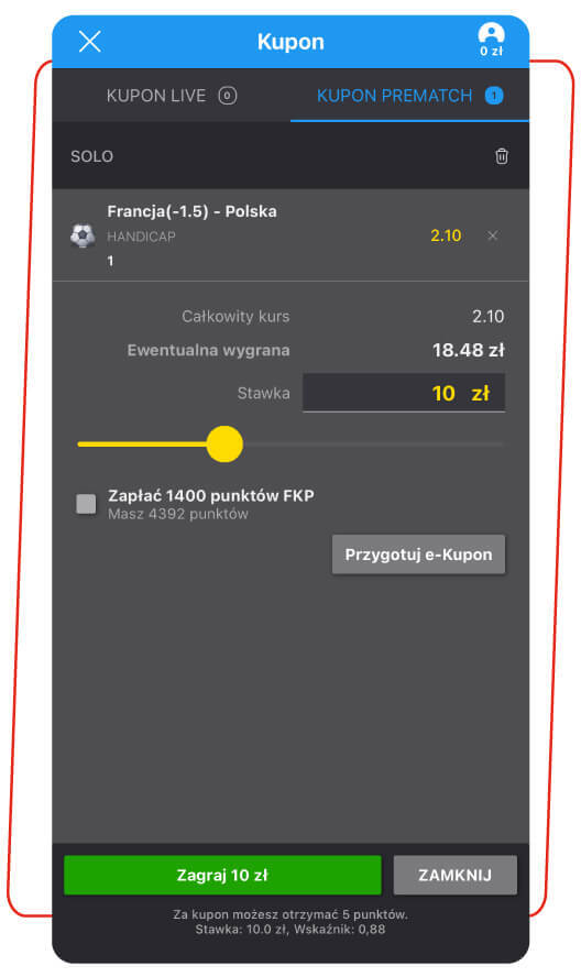 Francja - Polska kursy na handicap